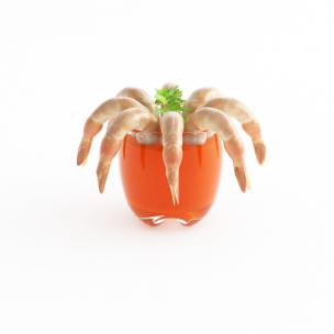 果汁、虾尾食物食品