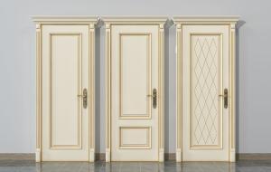 欧式实木带有菱形纹样的卧室门