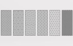 几何图案花格屏风隔断