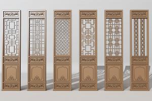 中式多款雕花花格屏风隔断