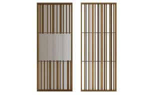 现代密度不均的栅格造型屏风隔断