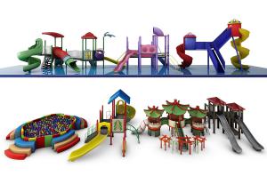 滑滑梯、海洋球池儿童游乐场设备设施3d模型 滑滑梯、海洋球池儿童游乐场设备设施