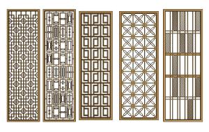 金属镂空铁艺十字、花朵屏风隔断