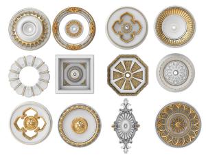 欧式构件之雪花雕花灯盘