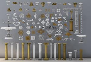 欧式构件之罗马柱、喷泉池