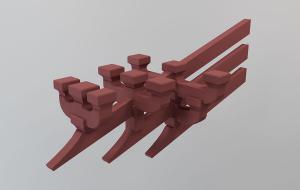 中式古建构件之三层角昂斗拱