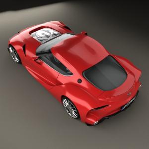 小汽车之红色丰田跑车3d模型 小汽车之红色丰田跑车
