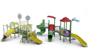 螺旋、波浪滑滑梯儿童游乐设备设施3d模型 螺旋、波浪滑滑梯儿童游乐设备设施