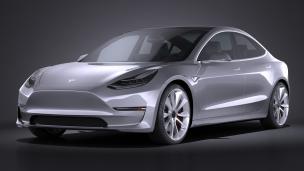 小汽车之特斯拉MODEL3轿车3d模型 小汽车之特斯拉MODEL3轿车