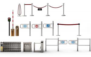 现代电动门、升降杆、隔离带和进出口闸机3d模型 现代电动门、升降杆、隔离带和进出口闸机