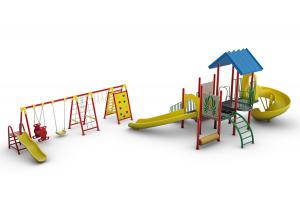 儿童滑滑梯、秋千和攀岩游乐设备设施3d模型 儿童滑滑梯、秋千和攀岩游乐设备设施