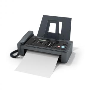 黑色传真机、电话座机