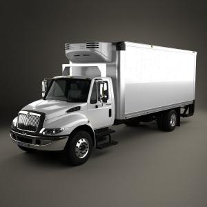 汽车之中型长头冷藏车、货车3d模型 汽车之中型长头冷藏车、货车