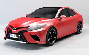 小汽车之红色丰田轿车3d模型 小汽车之红色丰田轿车