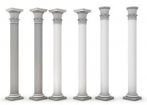 竖纹、光面圆形欧式罗马柱子