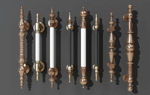 欧式酒店全铜、陶瓷五金门把手