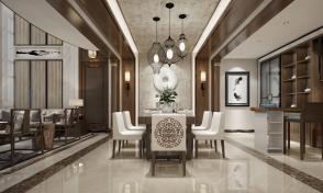 像是走廊中的中式餐厅