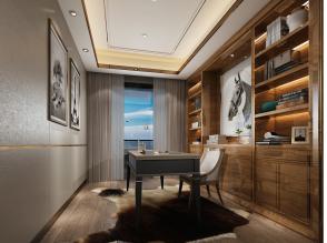 中明度夜光后现代书房