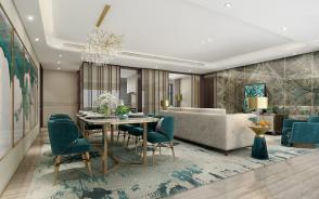 共用吊顶的轻奢餐厅