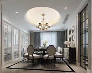 圆形吊顶欧式古典餐厅