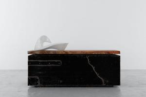 新中式实木台面的前台接待台