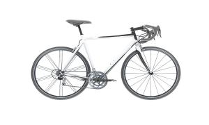 白色变速自行车