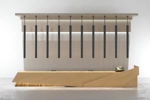 现代个性山脉造型前台接待台