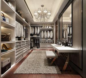 L型布局欧式衣帽间