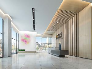 新中式酒店大堂接待区