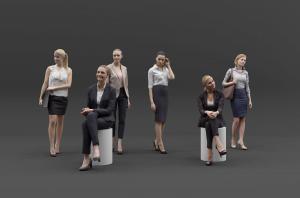 职场中的女性人物3d模型 职场中的女性人物