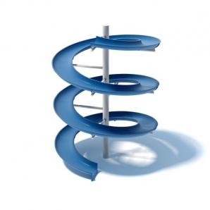 水上乐园螺旋滑道儿童游乐设施3d模型 水上乐园螺旋滑道儿童游乐设施