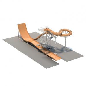 水上乐园冲浪滑滑梯3d模型 水上乐园冲浪滑滑梯