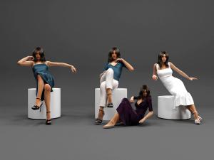 人物之时装模特女人3d模型 人物之时装模特女人