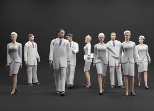 医院里的医生、护士多人人物组合3d模型 医院里的医生、护士多人人物组合