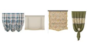 欧式罗马帘、窗幔窗帘3d模型 欧式罗马帘、窗幔窗帘