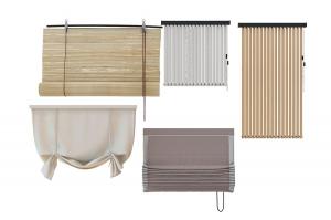 窗帘之现代竹帘、布艺拉帘3d模型 窗帘之现代竹帘、布艺拉帘