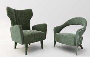 简欧时尚鱼尾靠背、镂空靠背单人沙发