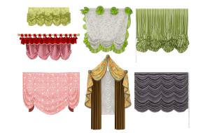 欧式田园儿童房拉帘、窗幔窗帘3d模型 欧式田园儿童房拉帘、窗幔窗帘