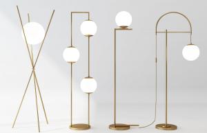 现代轻奢创意球形灯头落地灯