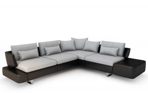 现代布艺转角多人沙发、靠垫3d模型 现代布艺转角多人沙发、靠垫