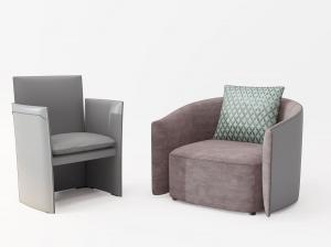 现代简约布艺单人沙发