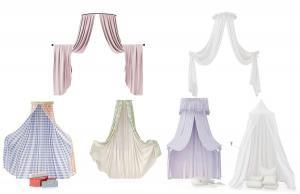 现代床幔、窗帘3d模型 现代床幔、窗帘