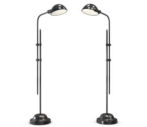 工业风金属可调节长度的弯头落地灯