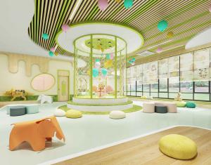 嫩黄色调幼儿园活动室