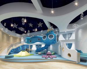 海洋主题的幼儿园活动室