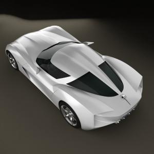 小汽车之克尔维特概念跑车3d模型 小汽车之克尔维特概念跑车