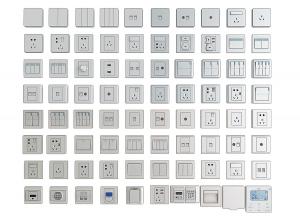 多空插座、开关和面板3d模型 多空插座、开关和面板