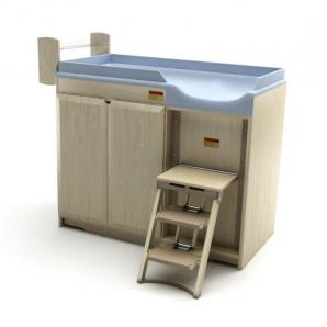 下部储物、上部婴儿整理床