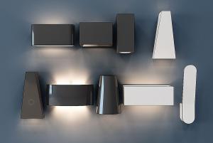 现代黑色、白色几何形壁灯