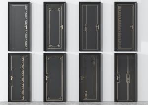 中式带有中式花纹的卧室门